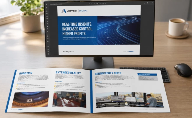 A digital brochure created for Astec, designed to educate prospects and build trust throughout the sales process