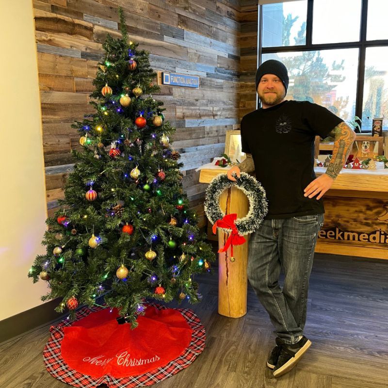 Kevin did the whole office up for Christmas!
