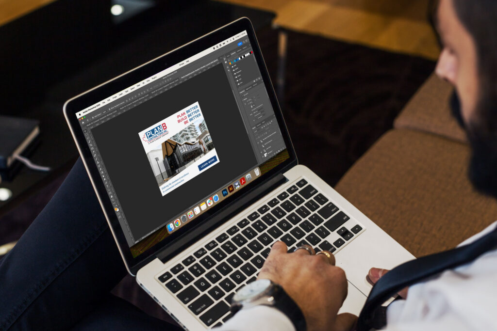 Sharp, professional ad graphics created in Adobe’s creative suite