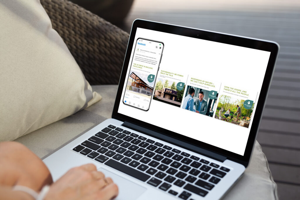 Series of ad templates keeping a consistent layout with a variety of images