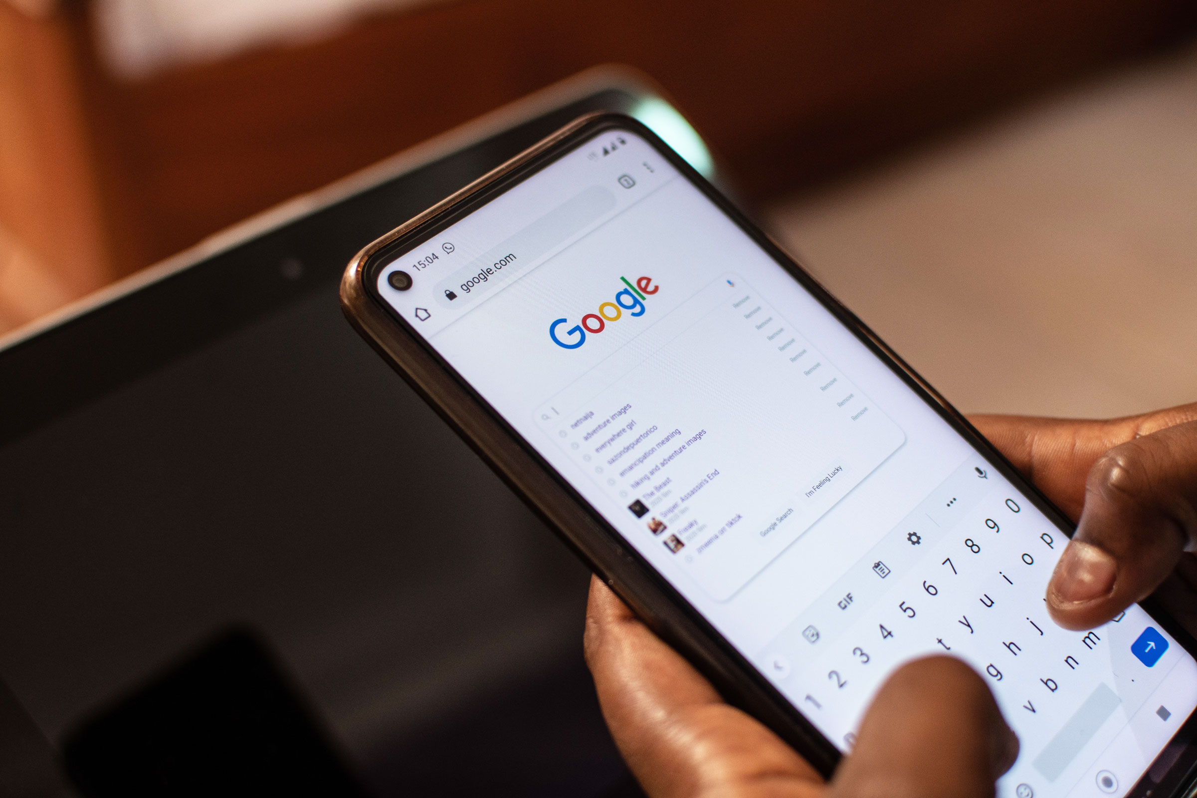 A Google search results page