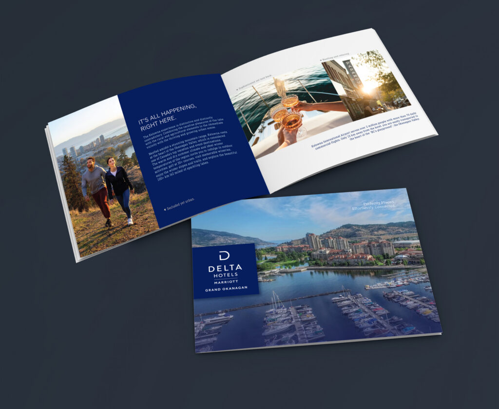 Digital brochure layout that communicates a company’s value proposition and keeps the brand consistent across sales touchpoints