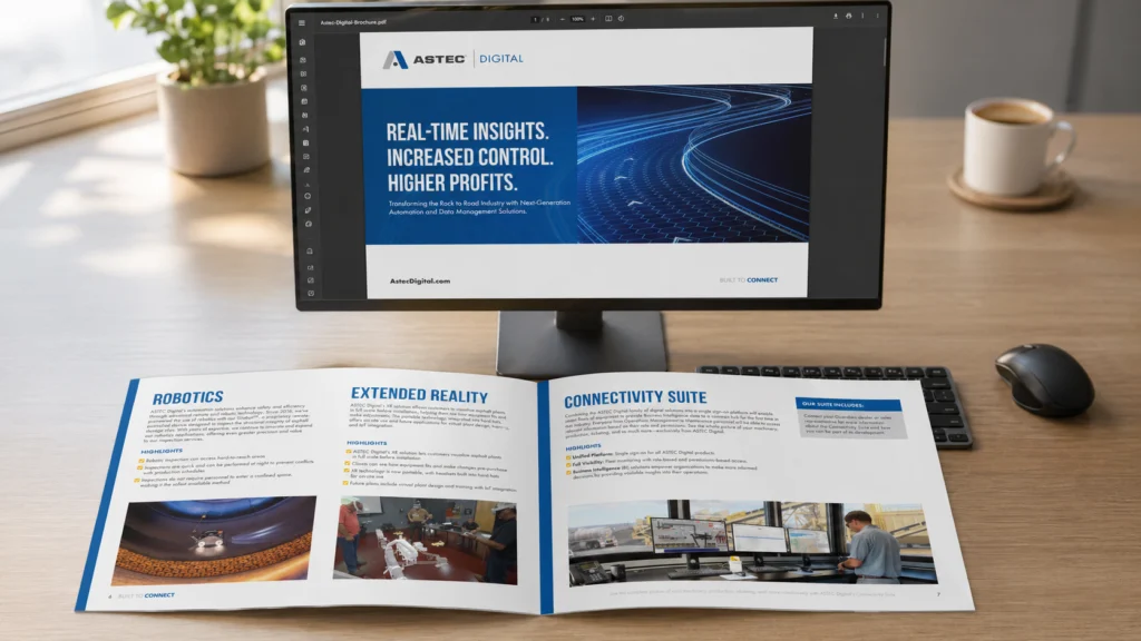Digital brochure created for Astec to educate prospects and build trust