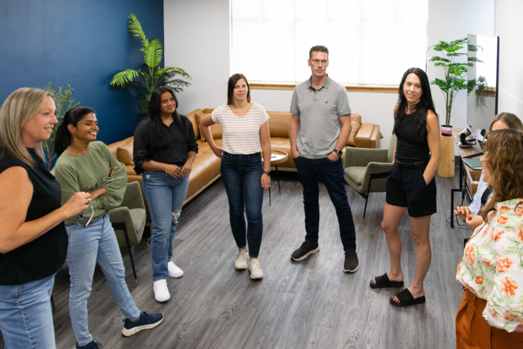 A Twin Creek Media stand-up meeting