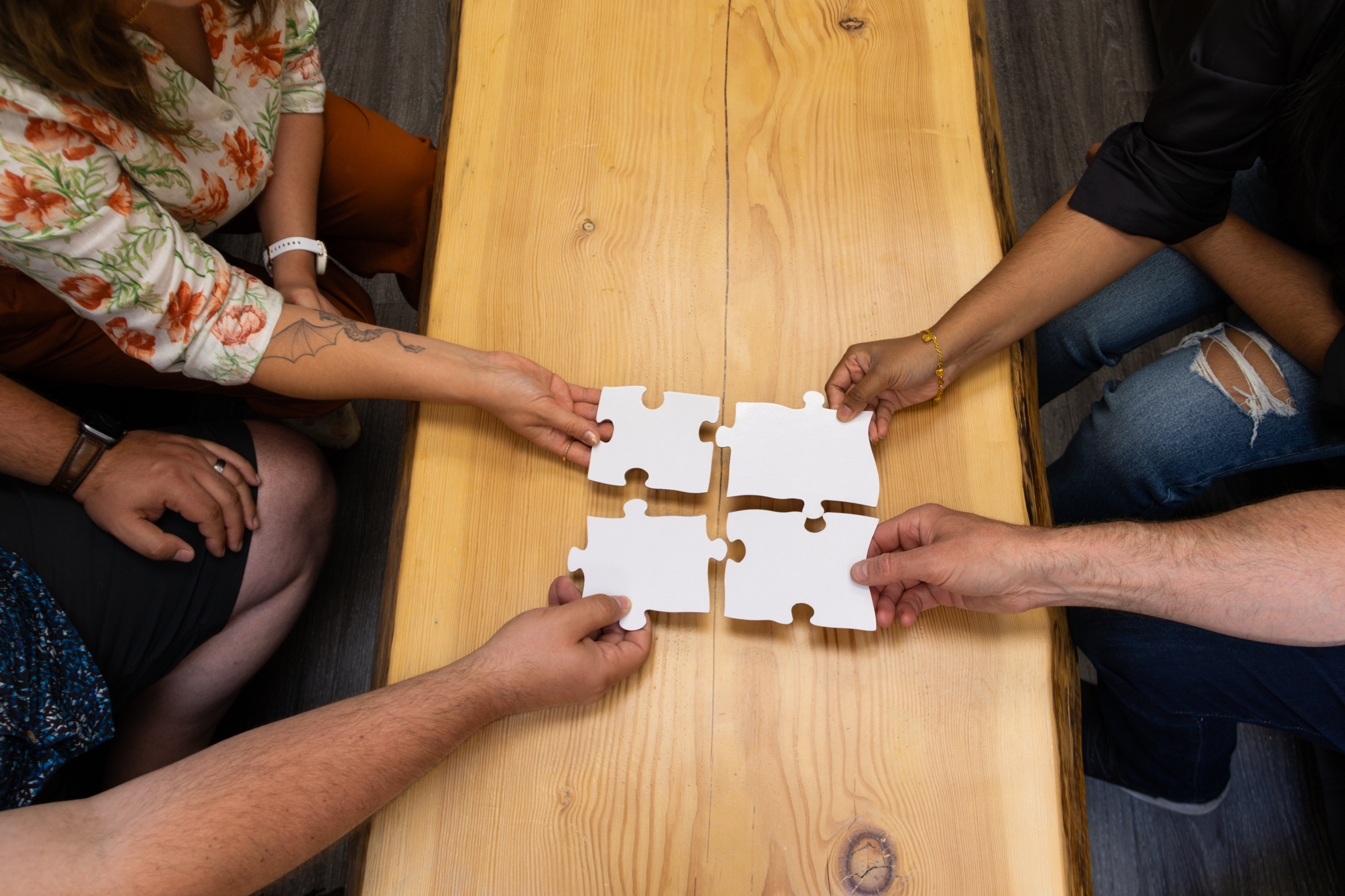 Puzzle pieces representing software integration
