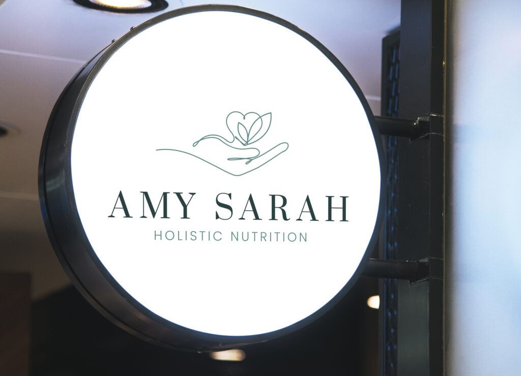 Amy Sarah Holistic Nutrition logo mockup