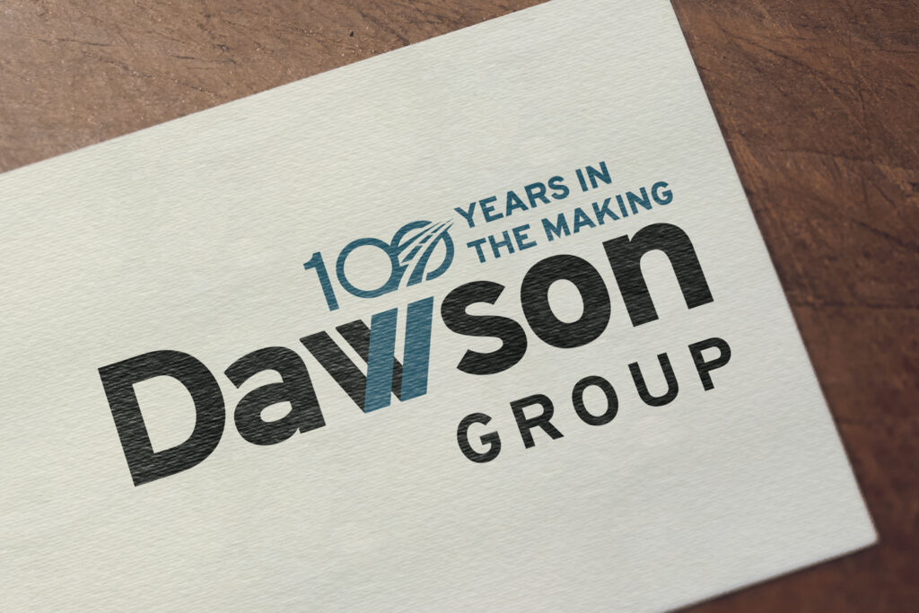 Dawson Group 100 year logo mockup