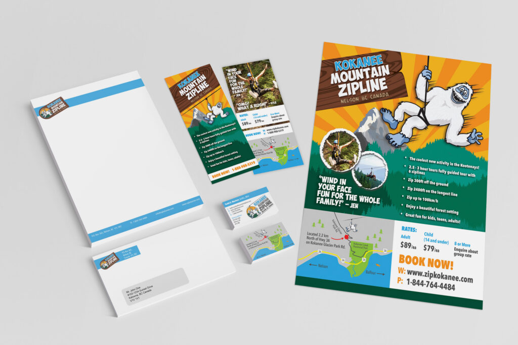 Print materials mockup for Kestrel Ridge