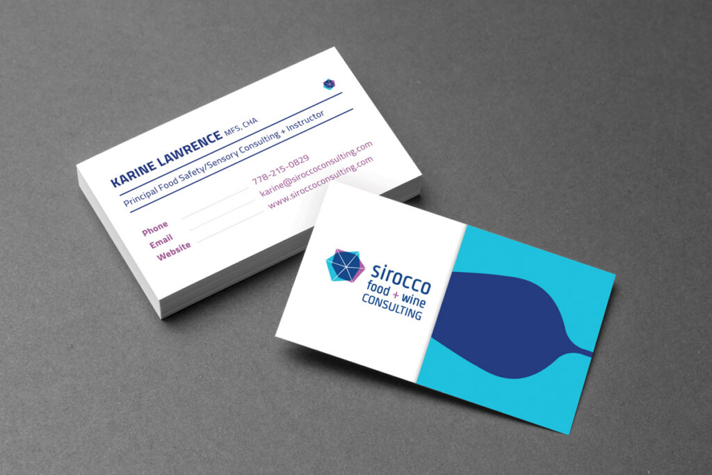 Sirocco Food + Wine Consulting business card mockup