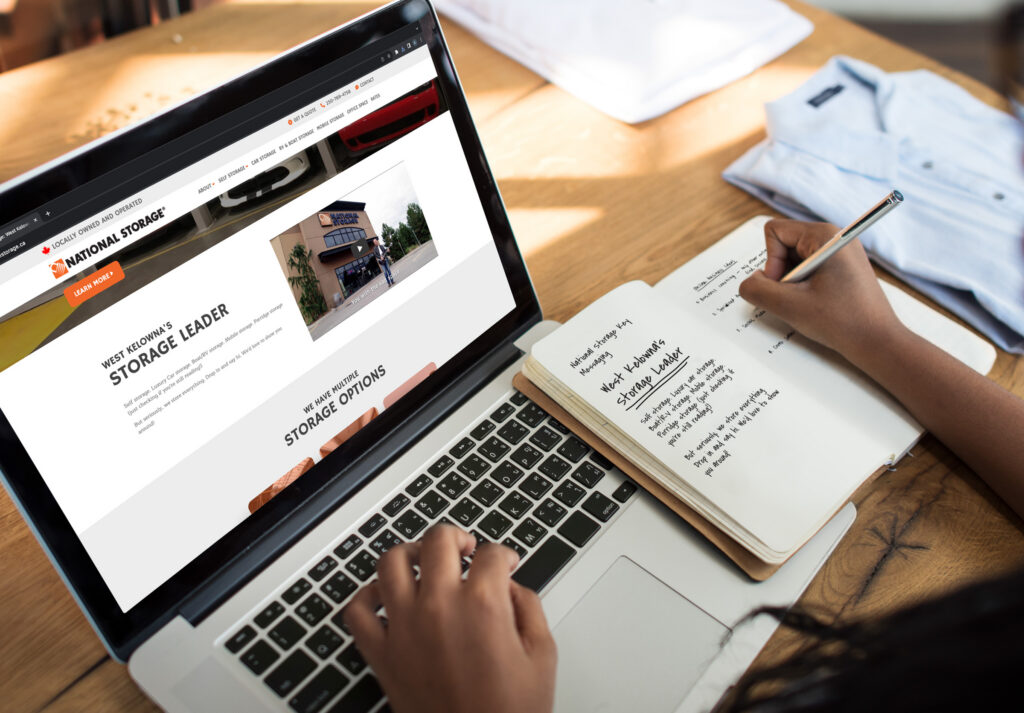Optimized website content for National Storage