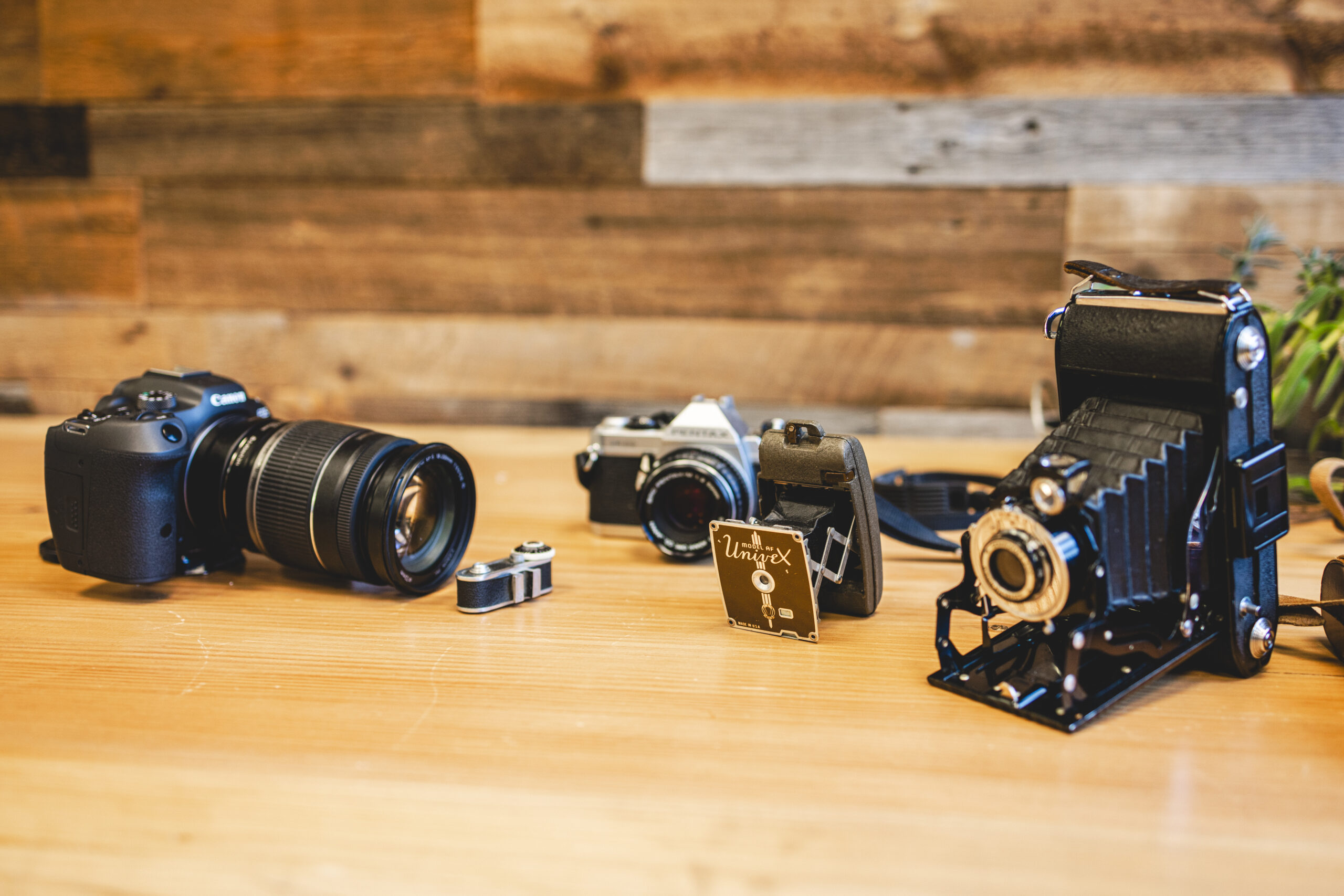 A camera capturing an image at the speed of sight