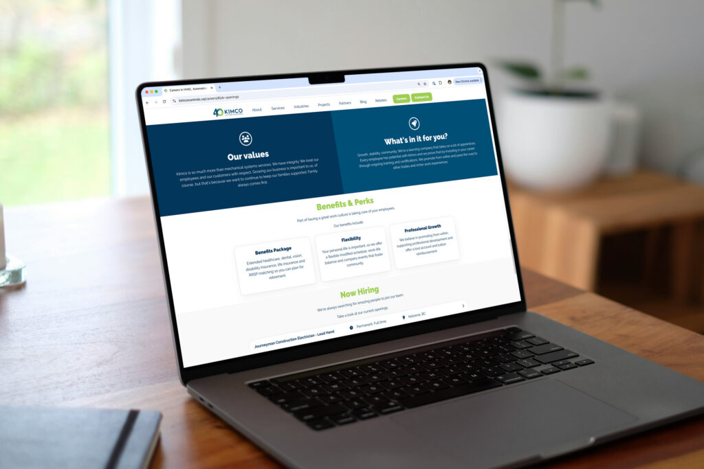 Kimco careers page designed to showcase company culture and convert job seekers into qualified applicants