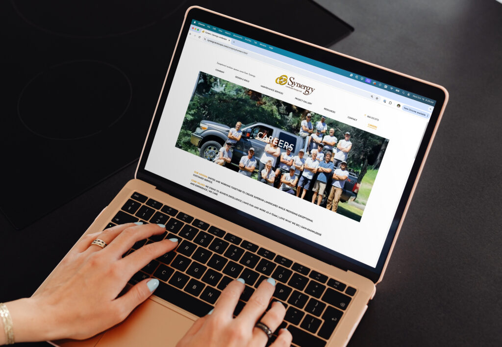 Synergy Landscape Design's careers page, built to answer candidates' questions and make a strong case for the company as a great employer