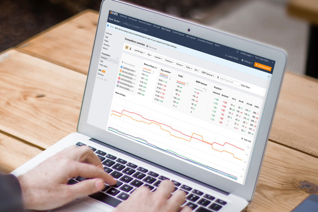 Overview of a competitor’s keyword statistics