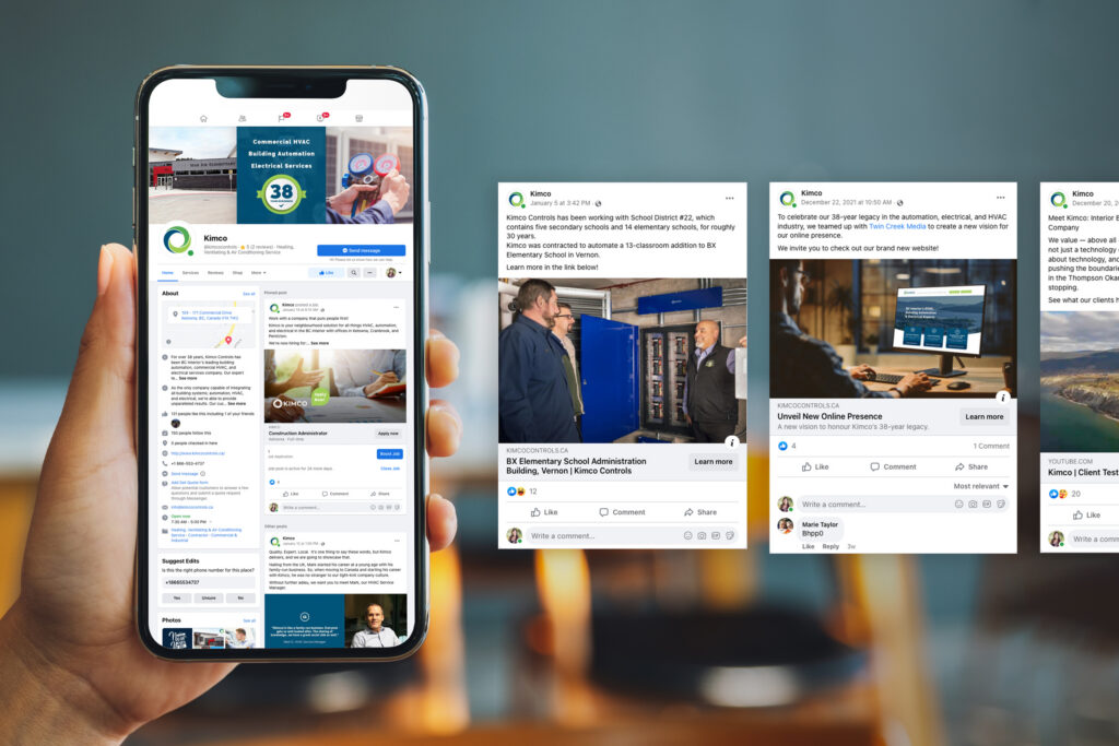 Series of Facebook ads for Kimco Controls