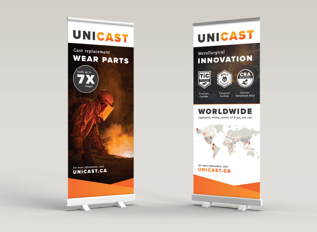 Unicast banners for a trade show