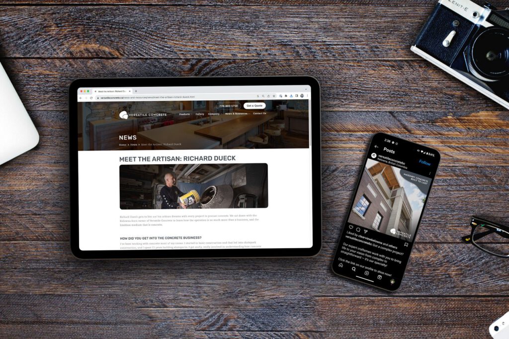 Marketing work for Versatile Concrete