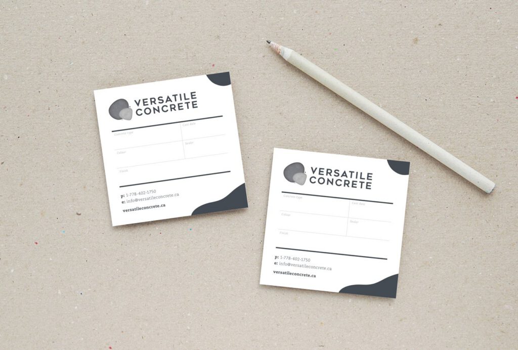 Marketing work for Versatile Concrete