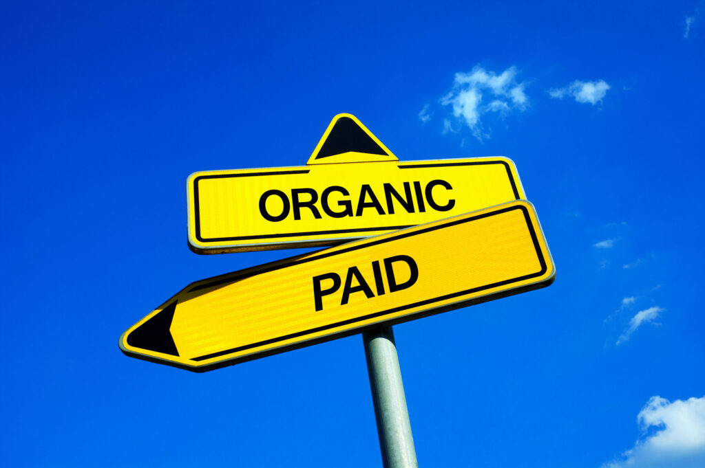 Organic vs. paid traffic, with realistic goals relevant to your industry