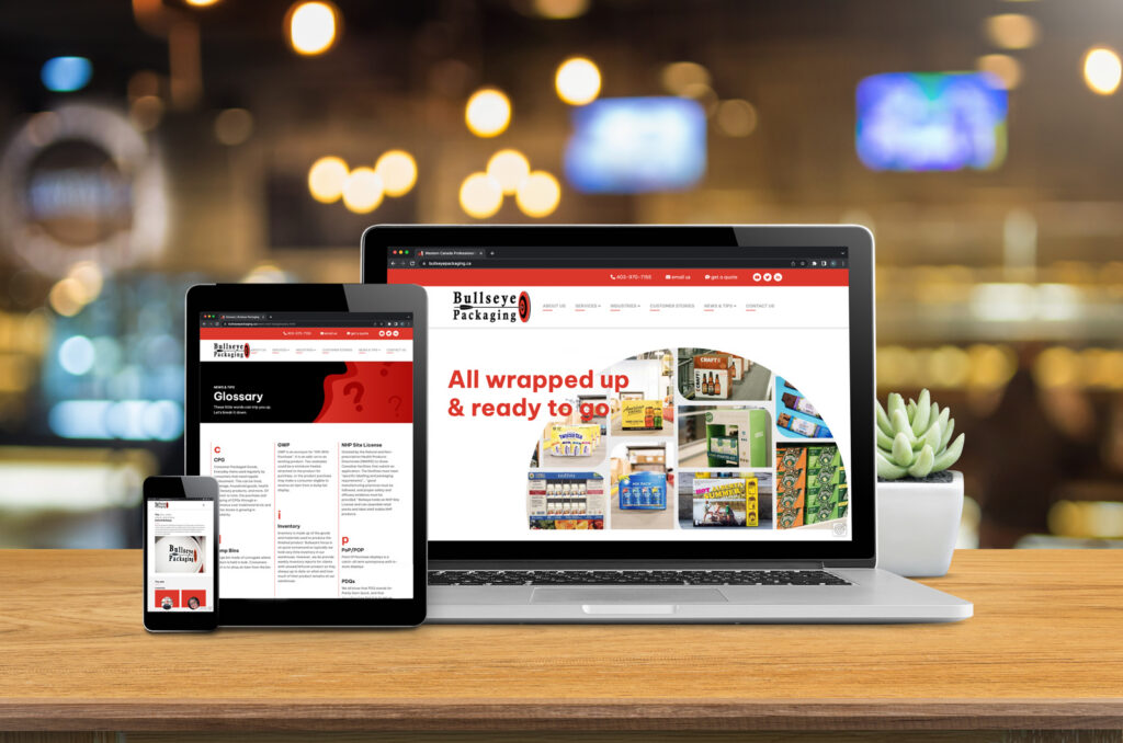 Bullseye Packaging Services website