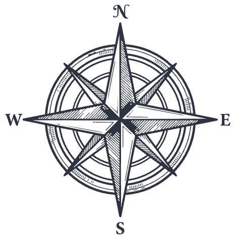 A compass rose